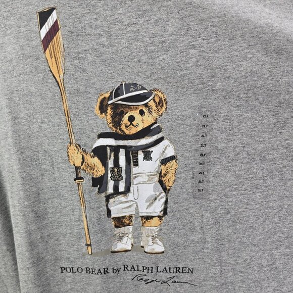 Polo Ralph Lauren Polo Bear T-Shirt Mens 2XLT Gray Rowing Crew Boathouse 2X-Tall - Picture 3 of 7